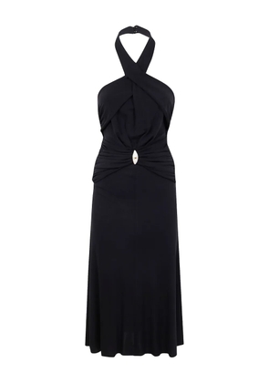 Elisabetta Franchi halterneck ruched dress - Black