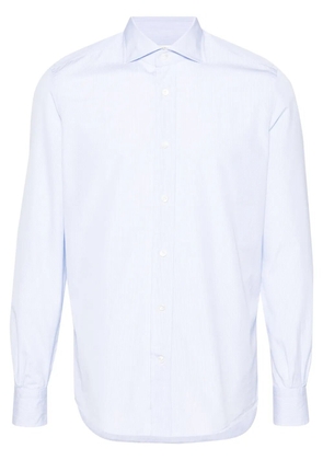 Mazzarelli windowpane-print shirt - Blue