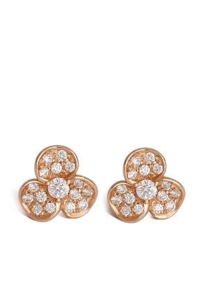 LEO PIZZO 18K rose gold Candy Flora diamond stud earrings - Pink
