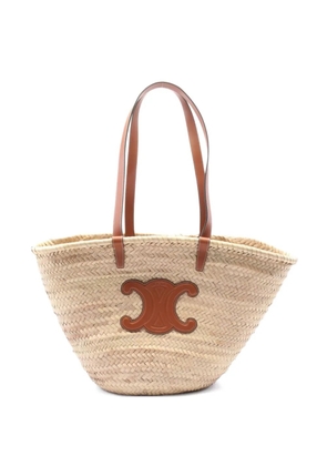 Celine Pre-Owned 2020s raffia leather tote bag - Neutrals
