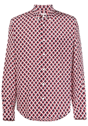 Valentino Garavani Veehive-print silk shirt - White