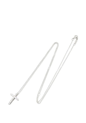 Tiffany & Co. small cross platinum diamond necklace - Silver