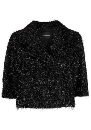 Fabiana Filippi cropped double-breasted jacket - Black