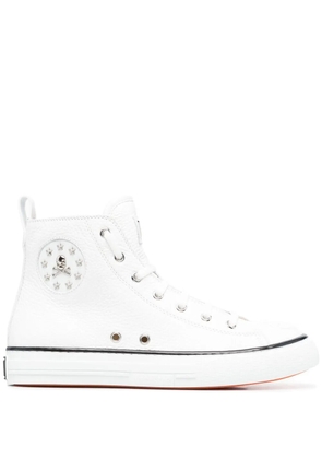Philipp Plein leather high-top sneakers - White