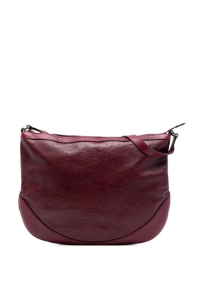 Gucci Pre-Owned 2016-2026 Embossed Leather Horsebit crossbody bag - Red