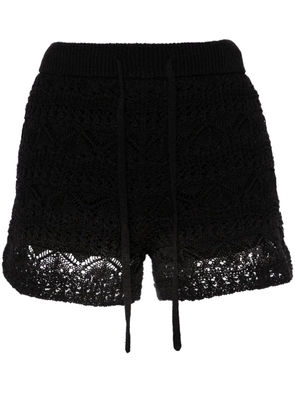 IRO Loreen crochet-knit shorts - Black