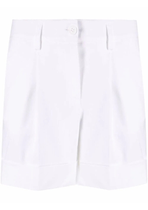 P.A.R.O.S.H. turn-up hem cotton shorts - White
