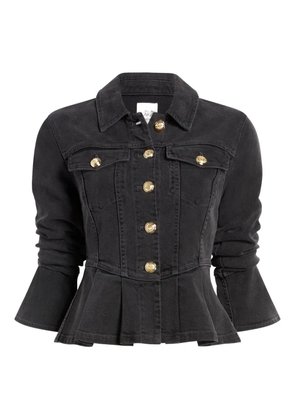 Cinq A Sept Dahlia denim scrunched jacket - Black