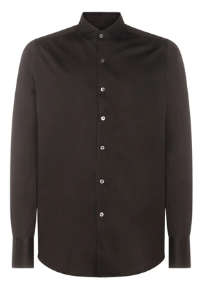 Canali long-sleeve cotton shirt - Brown