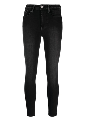FRAME Le One skinny-leg cropped jeans - Black