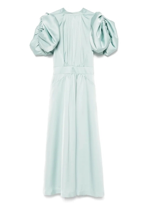 ROTATE BIRGER CHRISTENSEN puff-sleeve satin midi dress - Blue