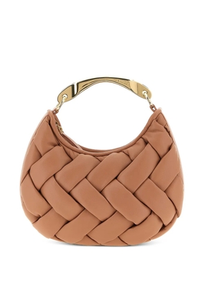 TWINSET Weaved leather-effect tote bag - Pink