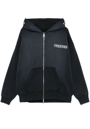 Purple Brand logo-print hoodie - Black