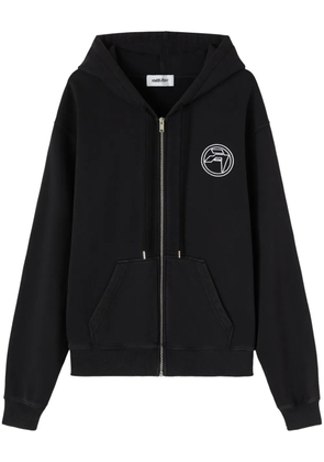 AMBUSH logo-embroidered organic cotton hoodie - Black