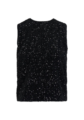 Nº21 sequins sleeveless top - Black