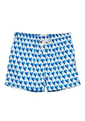 PENINSULA SWIMWEAR geometric-print swim shorts - Blue