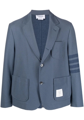 Thom Browne striped-sleeve cotton blazer - Blue
