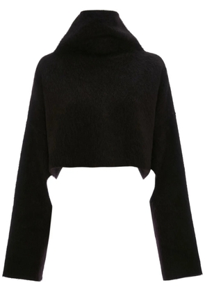 JW Anderson cut-out oversized cropped jumper - Black