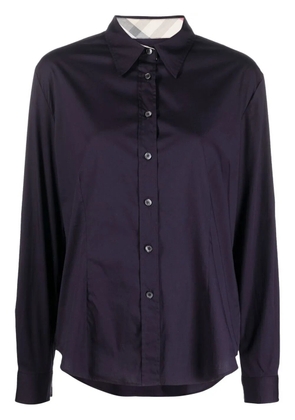 Burberry Pre-Owned 2010 long-sleeved button-up shirt - Purple