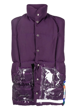 Takahiromiyashita The Soloist quilted funnel neck gilet - Purple