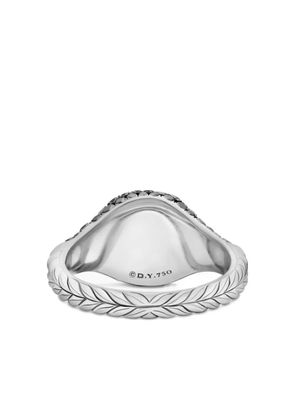 David Yurman 18kt white gold Chevron diamond pinky ring (10mm) - Silver