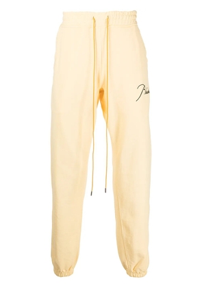 RHUDE logo-embroidered track trousers - Yellow