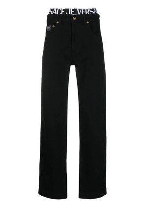 Versace Jeans Couture logo band straight-leg jeans - Black