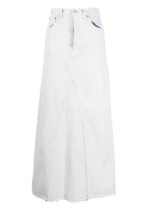 Maison Margiela denim mid-length skirt - White
