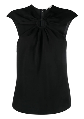 Stella McCartney ring-hardware cold-shoulder T-shirt - Black