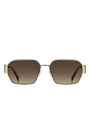 Marc Jacobs Eyewear geometric-frame sunglasses - Gold