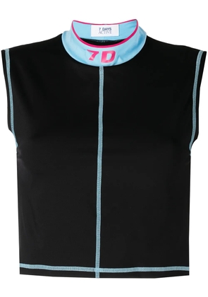 7 DAYS Active logo-print sleeveless top - Black