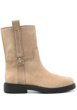 Tod's T Timeless-plaque boots - Neutrals