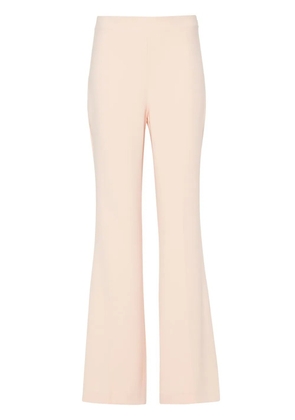 TWINSET logo-plaque cady flared trousers - Pink