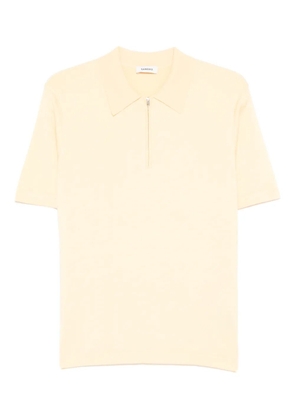 SANDRO zip-collar polo shirt - Yellow