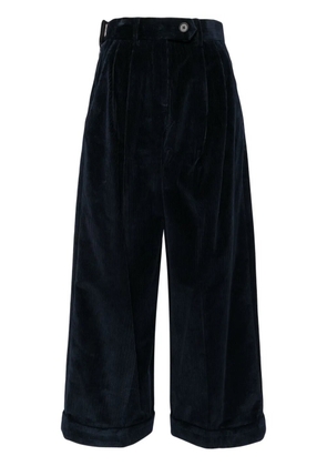 Kolor corduroy pleat-detail trousers - Blue