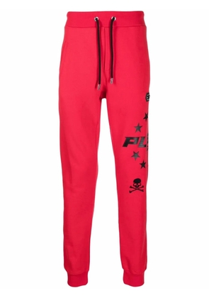 Philipp Plein logo skull tracksuit bottoms - Red