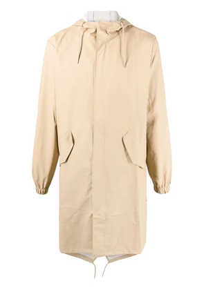 Rains Fishtail drawstring-hood coated parka - Neutrals