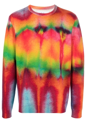 Aztech Mountain tie-dye pattern sweater - Red