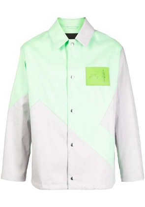 A-COLD-WALL* geometric panelled shirt - Green