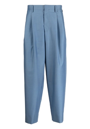 Kolor cropped tapered-leg suit trousers - Blue