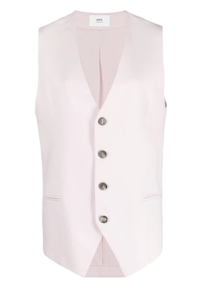 AMI Paris virgin wool waistcoat - Pink