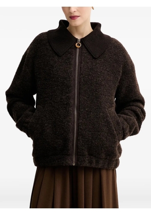 Sessùn Heavenly collared zip-fastening jacket - Brown