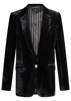 ETRO velvet single-breasted blazer - Black