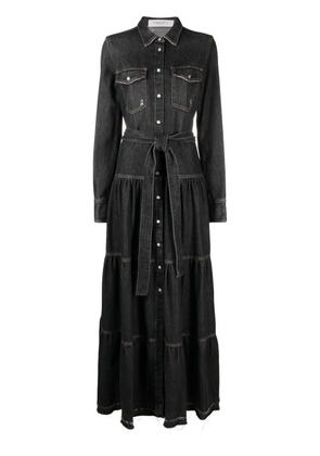 Golden Goose distressed denim shirt dress - Black
