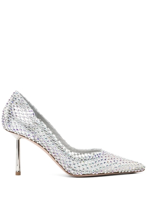 Le Silla Gilda 90mm crystal-embellished pumps - Silver