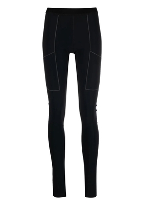 Coperni stretch-design slit leggings - Black