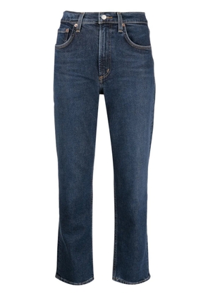 AGOLDE Kye straight-leg cropped jeans - Blue