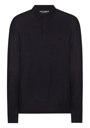 Dolce & Gabbana Polo-collar sweatshirt - Blue