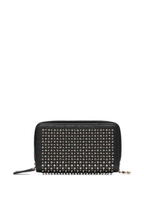 CHANEL Pre-Owned 2014-2015 studded zipped wallet - Black