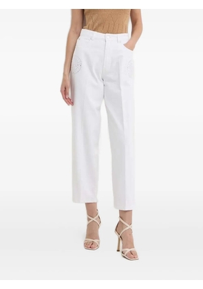 Silvian Heach logo-patch jeans - White